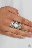 Paparazzi VINTAGE VAULT "Oracle Oasis" White Ring Paparazzi Jewelry