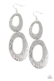 Paparazzi VINTAGE VAULT "Ive SHEEN It All" Silver Earrings Paparazzi Jewelry