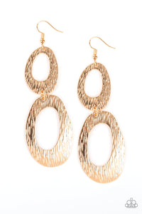 Paparazzi "Ive SHEEN It All" Gold Earrings Paparazzi Jewelry