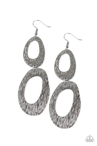 Paparazzi "Ive SHEEN It All" Black Earrings Paparazzi Jewelry