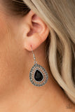 Paparazzi VINTAGE VAULT "Limo Service" Black Earrings Paparazzi Jewelry