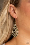 Paparazzi "Greenhouse Goddess" Brass Earrings Paparazzi Jewelry