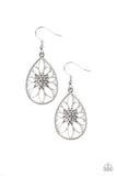 Paparazzi "Floral Morals" White Earrings Paparazzi Jewelry