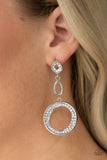 Paparazzi "On The Glamour Scene" White Post Earrings Paparazzi Jewelry