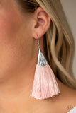 Paparazzi VINTAGE VAULT "In Full PLUME" Pink Earrings Paparazzi Jewelry