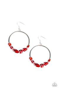 Paparazzi "Legendary Luminescence" Red Earrings Paparazzi Jewelry