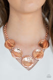 Paparazzi VINTAGE VAULT "First Impressions" Copper Necklace & Earring Set Paparazzi Jewelry