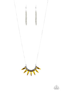 Paparazzi "Empirical Elegance" Yellow Necklace & Earring Set Paparazzi Jewelry
