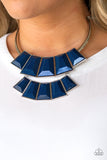 Paparazzi "Lions, TIGRESS, and Bears" Blue Necklace & Earring Set Paparazzi Jewelry