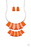 Paparazzi "Lions, TIGRESS, and Bears" Orange Necklace & Earring Set Paparazzi Jewelry