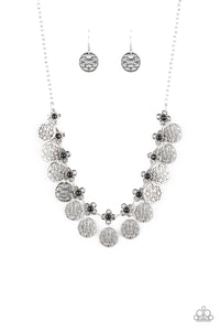 Paparazzi "Mandala Movement" Black Necklace & Earring Set Paparazzi Jewelry