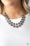 Paparazzi "Mandala Movement" Black Necklace & Earring Set Paparazzi Jewelry