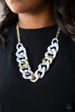 Paparazzi "I Have A HAUTE Date" White Necklace & Earring Set Paparazzi Jewelry