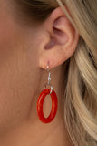 Paparazzi "Turn Up The Heat" Orange Necklace & Earring Set Paparazzi Jewelry