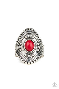 Paparazzi VINTAGE VAULT "Rogue Ramble" Red Ring Paparazzi Jewelry