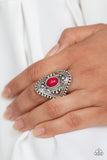 Paparazzi VINTAGE VAULT "Rogue Ramble" Red Ring Paparazzi Jewelry