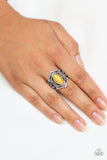 Paparazzi VINTAGE VAULT "Roamin Rogue" Yellow Ring Paparazzi Jewelry