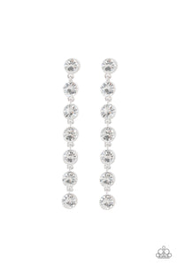 Paparazzi "Dazzling Debonair" White Post Earrings Paparazzi Jewelry