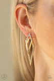 Paparazzi "Point-BANK" Gold Earrings Paparazzi Jewelry
