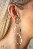 Paparazzi "Modern Reflections" Silver Clip On Earrings Paparazzi Jewelry