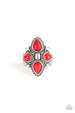 Paparazzi "Dune Runner" Red Ring Paparazzi Jewelry