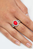 Paparazzi "Glitter Garden" Red Ring Paparazzi Jewelry