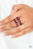 Paparazzi "Timeless Tiers" Red Ring Paparazzi Jewelry