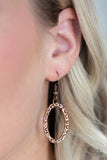 Paparazzi "Bend OVAL Backwards" Copper Necklace & Earring Set Paparazzi Jewelry