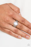 Paparazzi "Glitter Garden" White Ring Paparazzi Jewelry