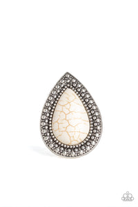 Paparazzi "Santa Fe Storm" White Ring Paparazzi Jewelry