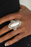 Paparazzi VINTAGE VAULT "Santa Fe Serenity" White Ring Paparazzi Jewelry
