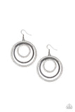 Paparazzi "Rippling Refinement" Black Hoop Earrings Paparazzi Jewelry