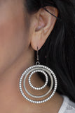 Paparazzi "Rippling Refinement" Black Hoop Earrings Paparazzi Jewelry