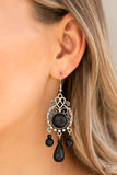 Paparazzi VINTAGE VAULT "Stone Bliss" Black Earrings Paparazzi Jewelry