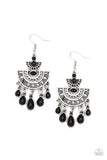 Paparazzi VINTAGE VAULT "SOL Searching" Black Earrings Paparazzi Jewelry