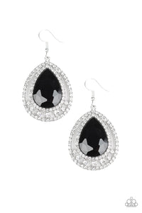 Paparazzi VINTAGE VAULT "All Rise For Her Majesty" Black Earrings Paparazzi Jewelry
