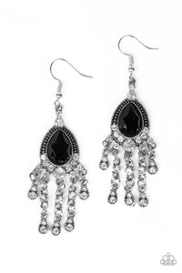 Paparazzi VINTAGE VAULT "Bling Bliss" Black Earrings Paparazzi Jewelry