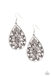 Paparazzi "Flowering Finery" White Earrings Paparazzi Jewelry