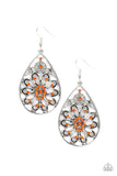 Paparazzi "Flowering Finery" Orange Earrings Paparazzi Jewelry