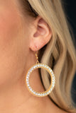 Paparazzi "Haute Halo" Gold Earrings Paparazzi Jewelry