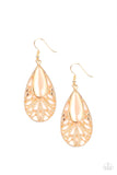 Paparazzi VINTAGE VAULT "Glowing Tranquility" Gold Earrings Paparazzi Jewelry