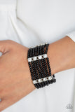 Paparazzi "Get In Line" Black Bracelet Paparazzi Jewelry