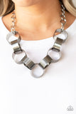 Paparazzi VINTAGE VAULT "Big Hit" Silver Necklace & Earring Set Paparazzi Jewelry