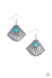 Paparazzi "Mountain Mesa" Blue Earrings Paparazzi Jewelry