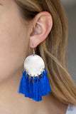 Paparazzi “Tassel Tribute” Blue Earrings Paparazzi Jewelry