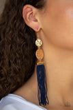 Paparazzi VINTAGE VAULT "Lotus Gardens" Blue Earrings Paparazzi Jewelry