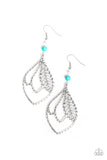 Paparazzi "Absolutely Airborne" Blue Earrings Paparazzi Jewelry
