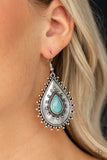 Paparazzi "Desert Drama" Blue Earrings Paparazzi Jewelry