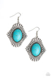 Paparazzi "Easy As PIONEER" Blue Turquoise Earrings Paparazzi Jewelry