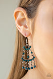 Paparazzi "Chandelier Shimmer" Blue Earrings Paparazzi Jewelry